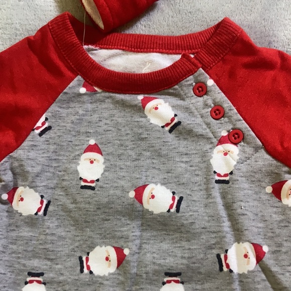 Infant Santa Sleep-n-Play w/ Ho Ho Ho Bib NEW SET Unisex - Picture 2 of 7